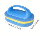 1pc  Thickened Sponge Cleaning Brush With Handle  Bath And Tile Scrub Brush  New