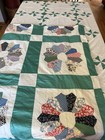 Two Vintage Quilt Tops Project Grandmothers Garden pinwheel Greens Lot