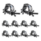 10x Black Aluminum Stage Light Truss Clamps 165lb Heavy Duty Fits 1 4-1 6  Pipe