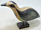 Vintage Wooden Bird Figurine Original Old Hand Carved  Painted