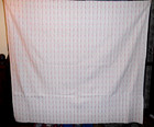 Vintage French Jacquard Woven Textile Cotton Fabric Pink Roses Stripes 56  Wide