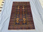 Fine Handmade Afghan Baluchi Rug 3x5 Blue Antique Persian Style Oriental Carpet