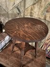 1900s Industrial Quarter Sawn Oak Bar Drafting Chair Stool Office Entryway