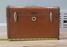 Vintage Samsonite Shwayder Bros Luggage Train Case Brown Style 4612 With Keys