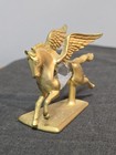 Manon 1984 Gold-tone Pegasus Flying Horse Crystal Body Figurine Swarovski Style