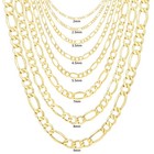 10k Yellow Gold 2mm- 9mm Figaro Chain Italian Link Necklace Mens Women 16 - 30 