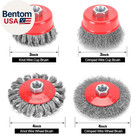 12 Pack Wire Wheel Brush For Angle Grinder  6pcs 4    Wheel Brushes  6pcs 3    Cup B