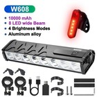 12000lumen 8led Bicycle Light Front 10000mah Bike Light Flashlight Usb Charging