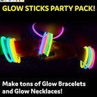 Glow Sticks Bulk Party Favors 400pk - 8    Glow In The Dark Party Supplies  Light 