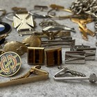Vintage Junk Drawer   Men   s Costume Jewelry Lot - Bulk Junk Estate