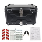 65l Black Motorcycle Top Case Tail Box Waterproof Luggage Scooter Trunk Storage