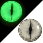 Glow In The Dark Eyes - 30mm Dragon Glass Eyes With Adhesive Backing