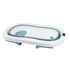 Tranquilbeauty Foldable Baby Bathtub With Built-in Thermometer  Green blue