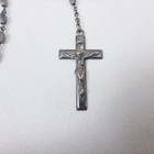 Sterling Silver Rosary Beads   Crucifix   Cross Necklace