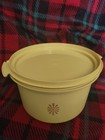 Vtg New Old Stock Tupperware  684 Harvest Gold Cake Carrier W  Lid  683   Strap