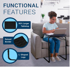 Table-mate Xl Tv Folding Stowaway Adjustable Tray Table  Black