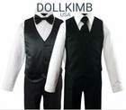 Boys Kids Children Babies  Formal Dress Black Suit Tuxedo Toddler Traje De Ni  o 