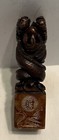 Vintage Chinese Chop Stamp Carved Dragons 