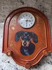 Danbury Mint Dachshund Wall Clock And Leash Rack  Vintage Hard To Find