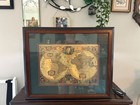 Framed Nova Totivs Terrarvm Orbis Geographica Tabvl Gold Picture World Map 23x19