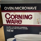 Vtg Corning Ware Casserole Dish 1 5 Liter Glass Lid English Meadow Rare   new  