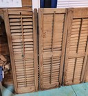 4 Antique Victorian Paneled Louvered Shutters 43 5 X 13 X 1  1 8