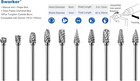 Tungsten Carbide Rotary Burr Bit Set 1 8  Cutting Carving Burrs For Dremel Tool