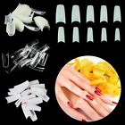 500pcs  Box Clear Solid Natural French False Acrylic Nail Art Tips Uv Gel Diy