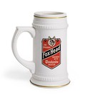 Fox Head Beer On Draught Waukesha Wisconsin Retro Brewery Ceramic Brew Stein