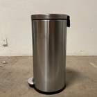 Simplehuman 30l Round Step Trash Can Cw1810 Brushed Stainless Steel  dent 