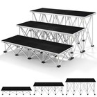 Folding Stage Stairs 1540 Lbs Capacity  Heights 8 6    16 5    24 4  Connectable