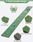 Golf Putting Mat Game Set Green Mat  Anti-slip Indoor Putting Green With Club