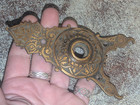 Antique American Ornate Triangular Door Knob Escutcheon C1880 Russell   Erwin 