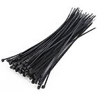 100 Pack 8  Ultra Thin Black Zip Ties Nylon Cord Wrap Uv Resistant 200mm X 3mm