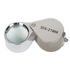 Ckstamps   30x-21mm Pocket Mini Magnifier Glass Magnifying Loupe  color silver