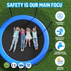 12ft Trampoline With Safety Enclosure Net Spring Pad Ladder Basketball Hoop