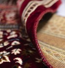 Modefa Large 18 Person Turkish Velvet Islamic Prayer Rug  Traditional Floral Red