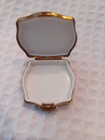 Stratton Enamel Floral Pill Box - Made In England - Vtg 1950 s