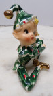 1950s Christmas Holly-berry Lefton  303 Elf Pixie Spaghetti Hair Figurine  decal
