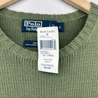 Polo Ralph Lauren Sweater Mens L Iconic Crew Neck Jumper Pullover Green New