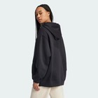 Adidas Women Essentials Oversized Fleece Hoodie Size Medium Black