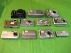 Lot Of 11 Digital Cameras Canon Nikon Sony Olympus Kodak As Is Part Tested Read