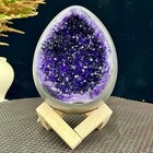 2 48lb  High Quality Natural Amethyst Geode Quartz Crystal Dinosaur Egg Healing