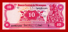 10 Cordobas Nicaragua 1979 Unc Note Sign  Downing  Montoya   Chamoro  pick-134a 