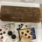 Antique Buttons With Antique Box