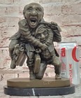 Signed Bronze Out Of Court Settlement Figurine Legal Art Collectible Statue