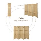 6 Panel Room Divider Folding Privacy Screen Bamboo Partition Wall Separation