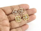925 Sterling Silver Gemstone Flower Stud Earrings 1st Anniversary Gift For Women