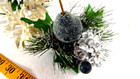 Vintage Silver Christmas Floral Picks Lot Of 7 Greenery Wreath Centerpiece Craft