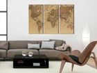 World Map Canvas Print Framed Wall Art Picture Image K-b-0053-b-e